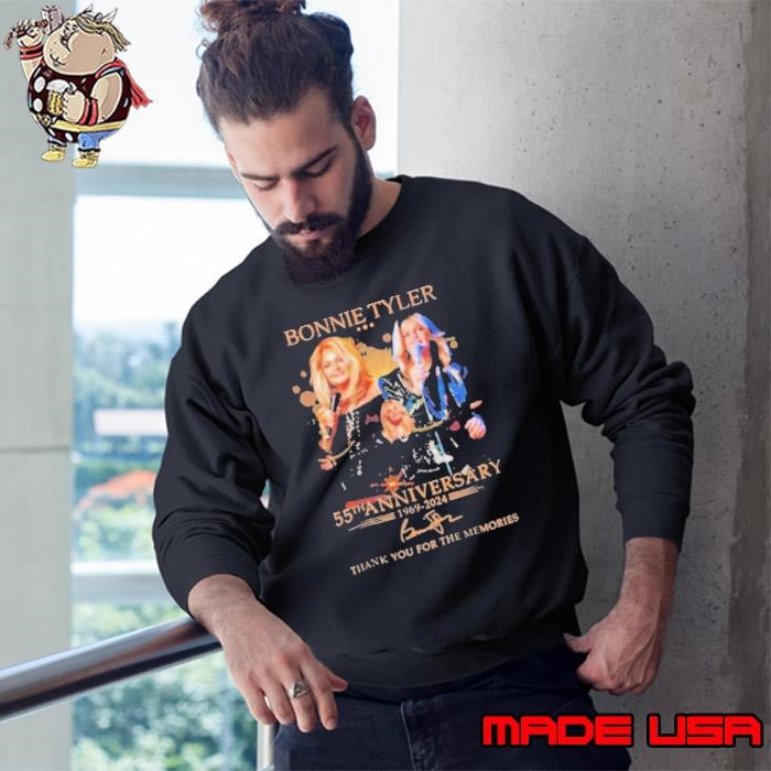 Bonnie Tyler 55th Anniversary 1969 2024 Thank You For The Memories Signature Sweatshirt