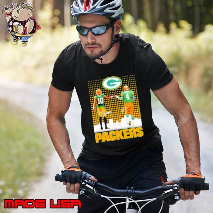 Brett Favre x Jordan Love Green Bay Packers signatures skyline Unisex