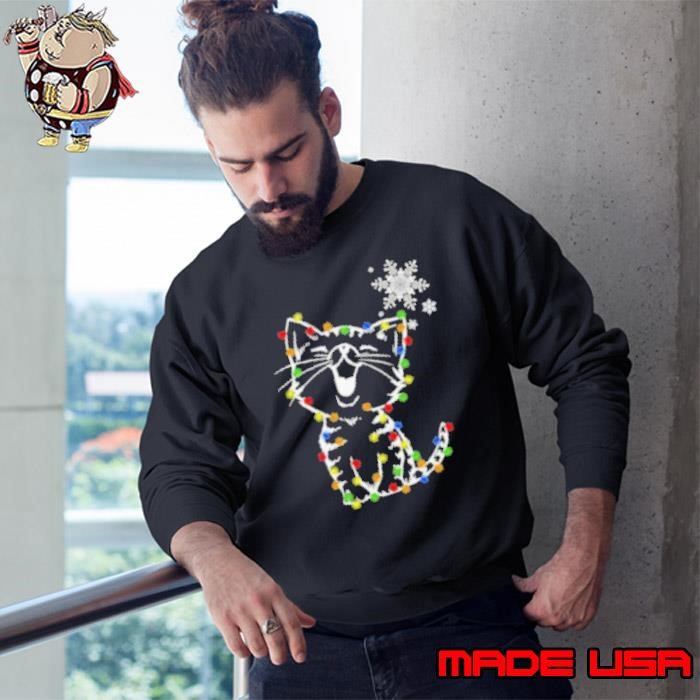 Cat 3 xmas animal line Sweatshirt