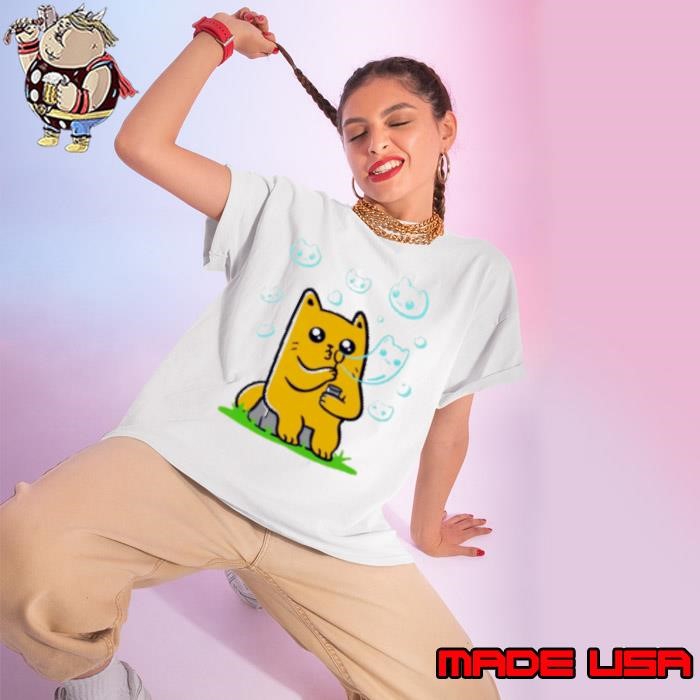 Cat and Bubble Cats Ladies tee