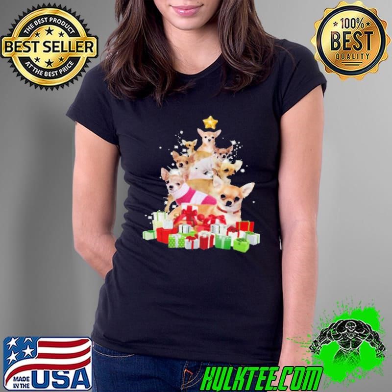 Chihuahua Christmas Tree Ladies tee