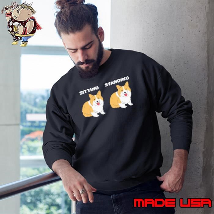 Corgi Sitting And Standing Sweatshirt