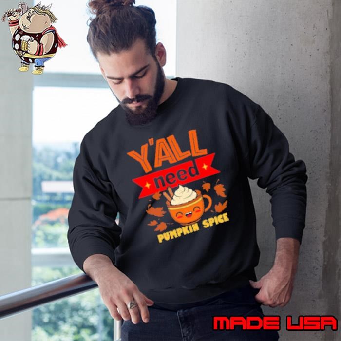 Cute Kawaii Pumpkin Spice Latte Slogan Typography Sweatshirt