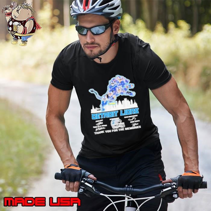 Detroit Lions Logo Players Name Thank You For The Memories Signatures Unisex