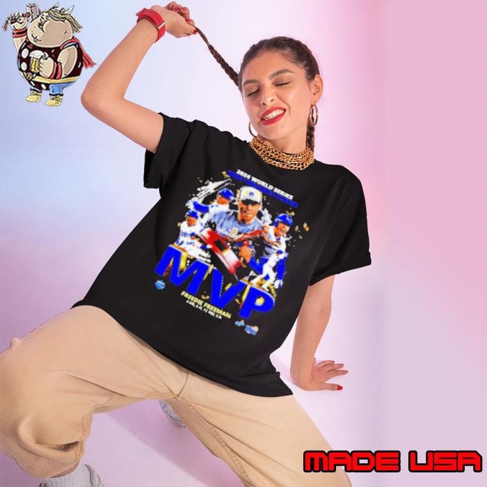 Freddie Freeman Los Angeles Dodgers 2024 World Series Most Valuable Player MVP graphic Ladies tee