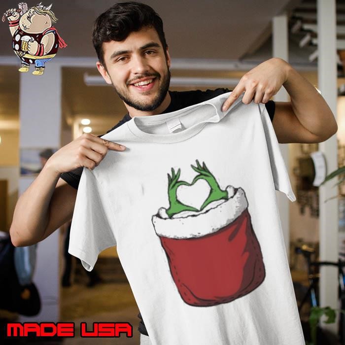 Funny Pocket Grinch heart hand Unisex