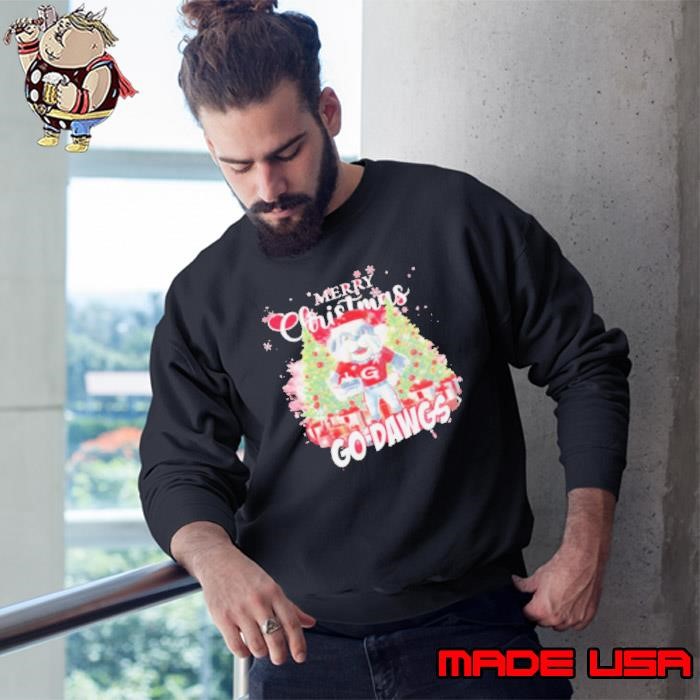 Georgia Bulldogs Mascot Merry Christmas Go Dawgs Sweatshirt