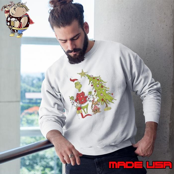 Grinch Christmas tree funny Sweatshirt