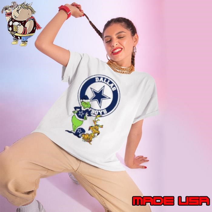 Grinch Dallas Cowboys Christmas Ladies tee