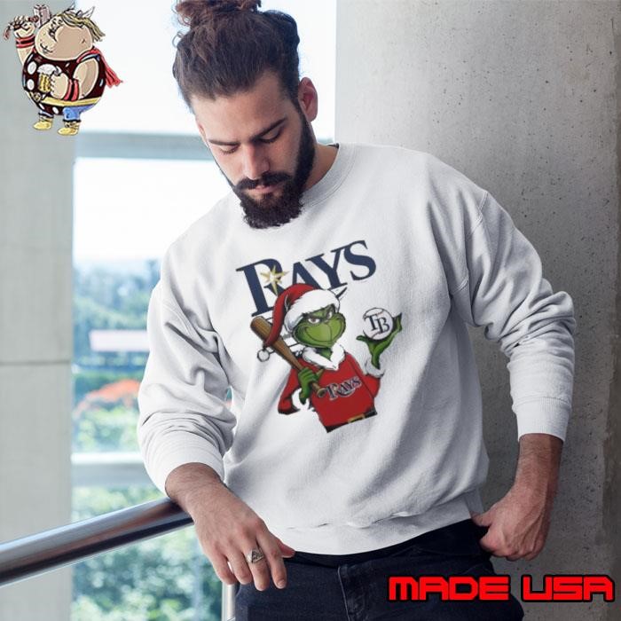 Grinch Santa X Tampa Bay Rays Merry Christmas Sweatshirt