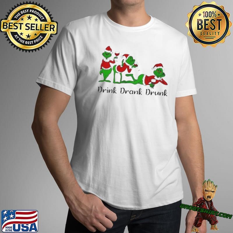 Grinch Santa drink drank drunk Christmas Unisex