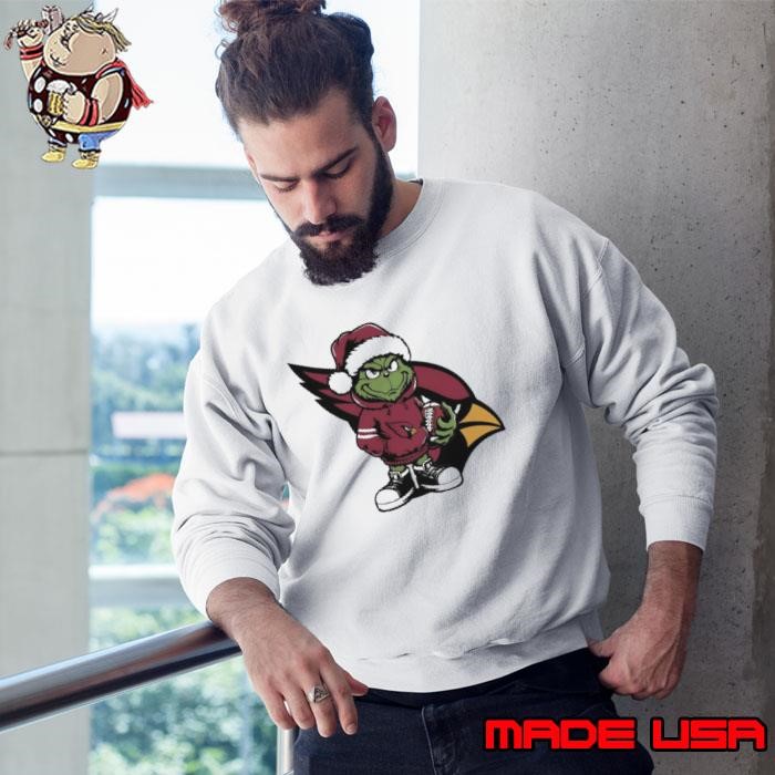 Grinch hug ball Arizona Cardinals Christmas Sweatshirt