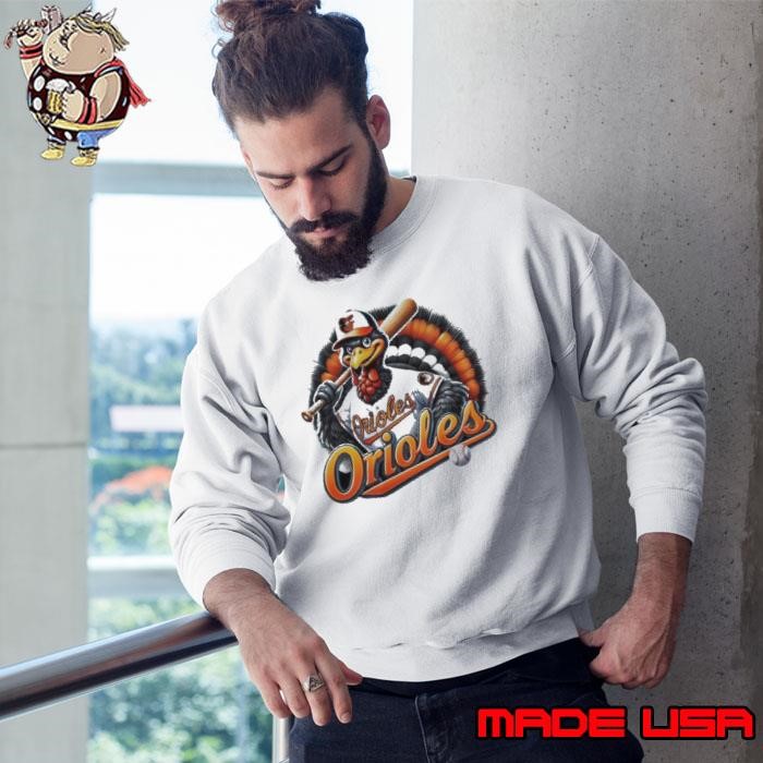 Happy Thanksgiving Baltimore Orioles Baseball Turkey 2024 Sweatshirt