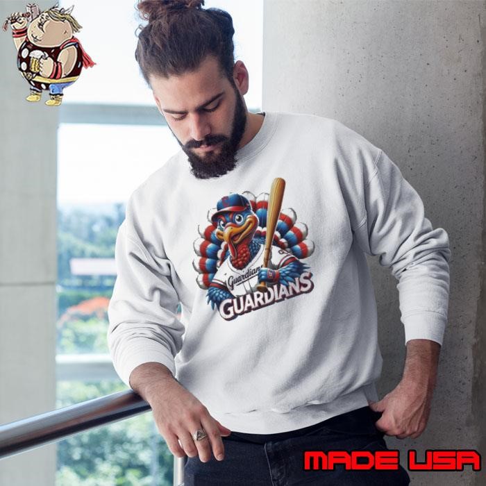 Happy Thanksgiving Cleveland Guardians Baseball Turkey 2024 Sweatshirt
