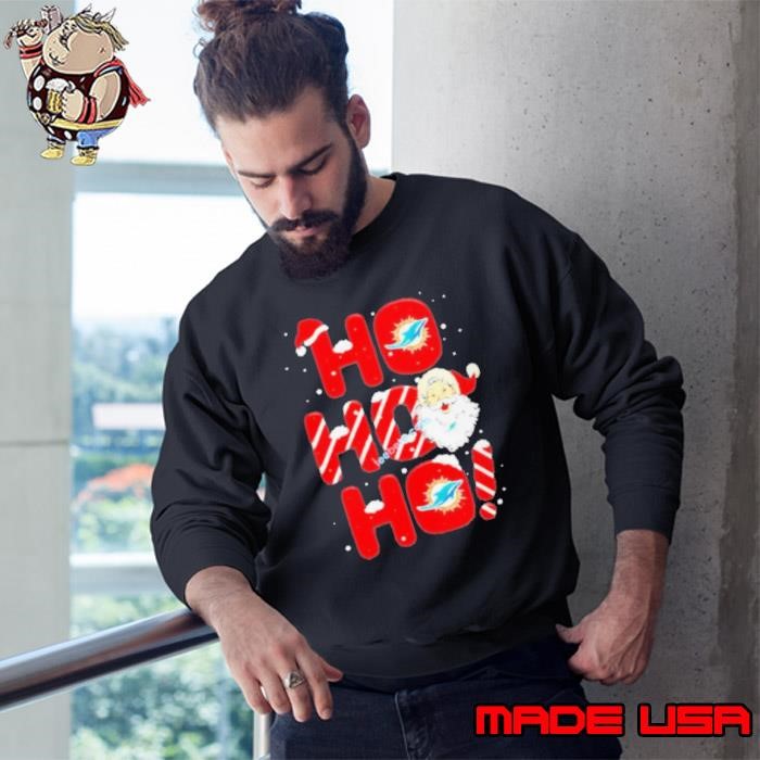 Ho Ho Ho Miami Dolphins Santa Claus Christmas Sweatshirt