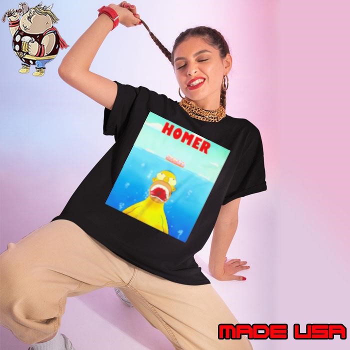 Homer Simpsons Jaws parody Ladies tee