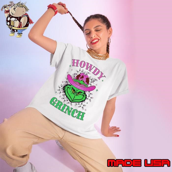 Howdy Grinch Hat Ladies tee