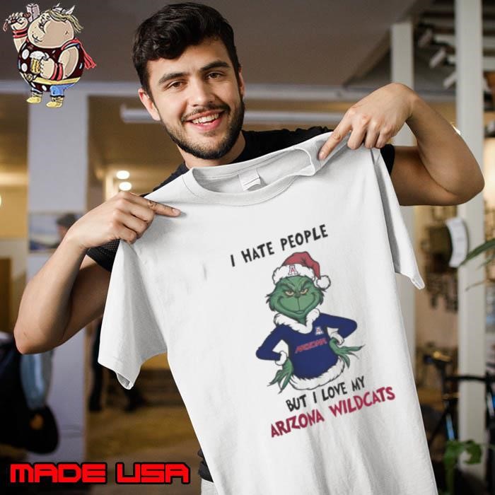I Hate People But I Love My Arizona Wildcats Grinch Merry Christmas Unisex