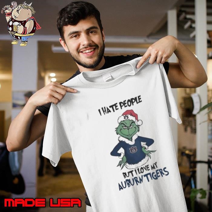 I Hate People But I Love My Auburn Tigers Grinch Merry Christmas Unisex