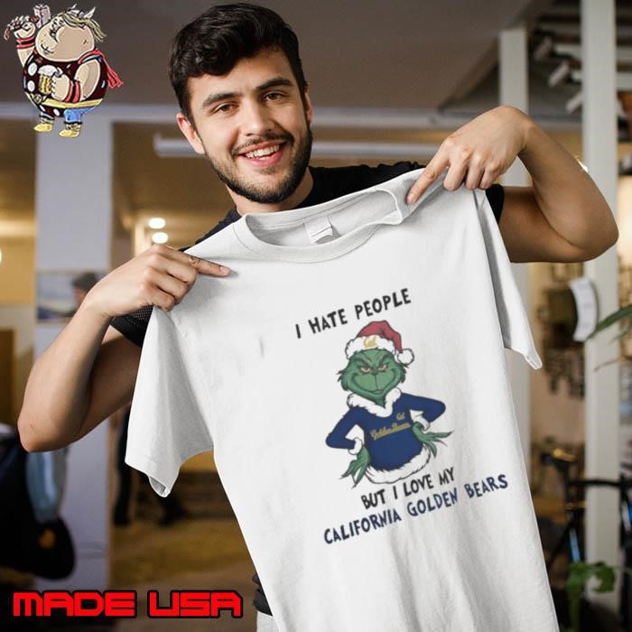 I Hate People But I Love My California Golden Bears Grinch Merry Christmas Unisex