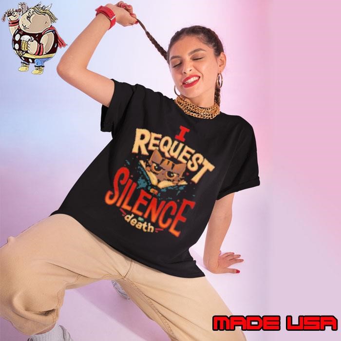 I Request Silence Bookworm Cat Ladies tee