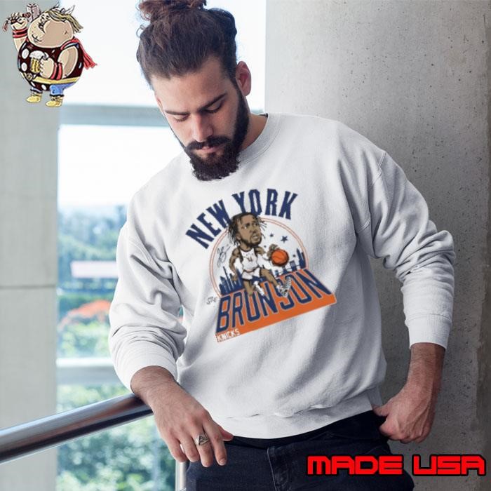 Jalen Brunson New York Knicks caricature signature Sweatshirt