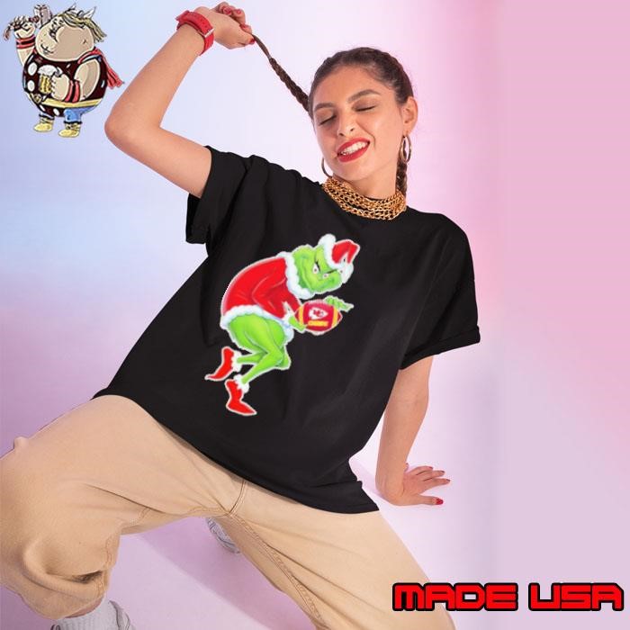 Kansas City Chiefs Grinch Merry Christmas 2024 Ladies tee