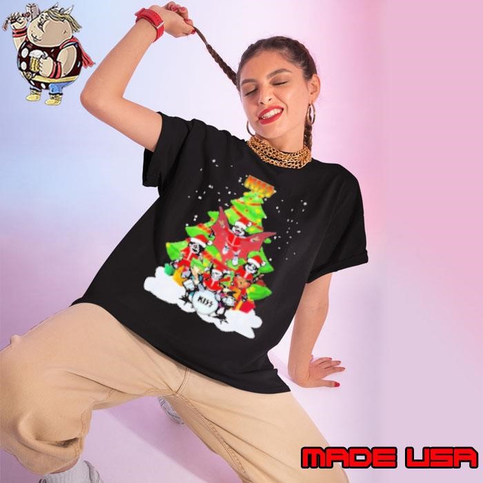 Kiss Brand Merry Christmas Tree 2024 Ladies tee