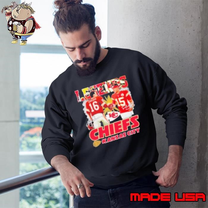 Legends Chiefs Patrick Mahomes And Len Dawson Signatures Sweatshirt