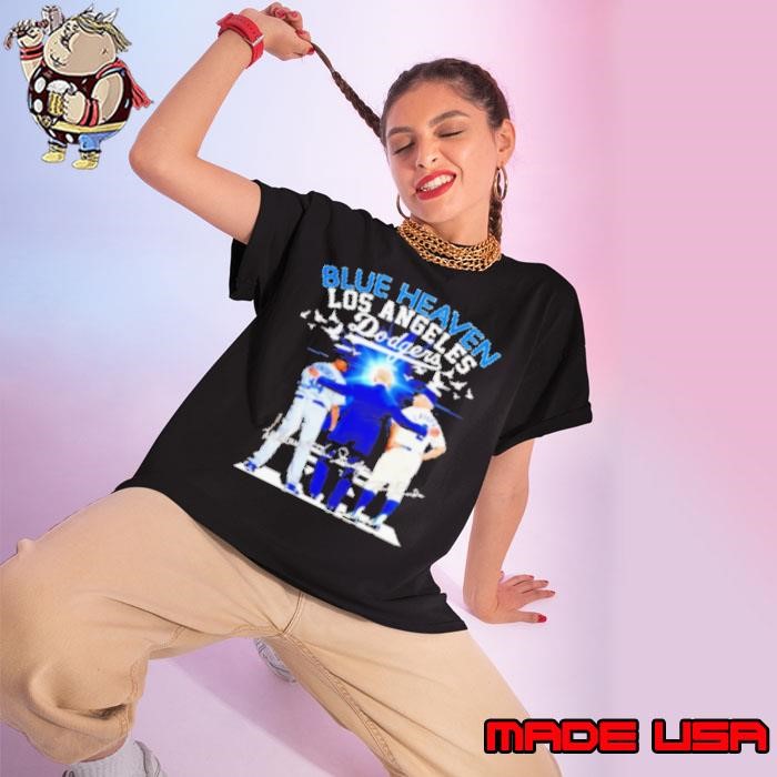 Los Angeles Dodgers Blue Heaven signatures Ladies tee