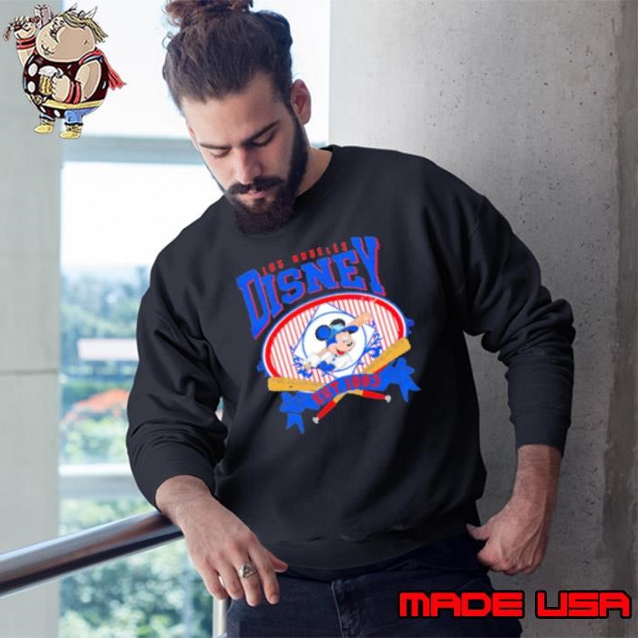 Los Angeles Dodgers Mickey Mouse Baseball Sweatshirt