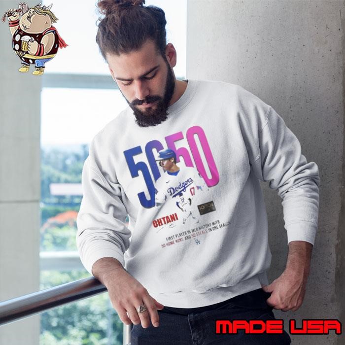 Los Angeles Dodgers Shohei Ohtani 50 50 Home Runs And Steals In One Season Signature Sweatshirt