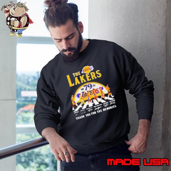 Los Angeles Lakers Abbey Road 79th Anniversary 1946 2025 Thank You For The Memories Signature Sweatshirt