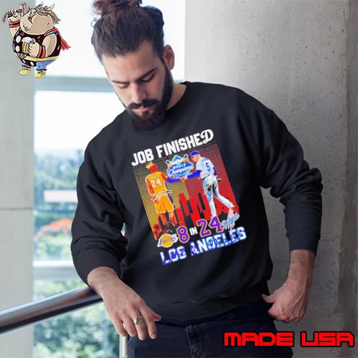 Los Angeles Lakers and Dodgers players Bryant and Freeman job finished signature Sweatshirt