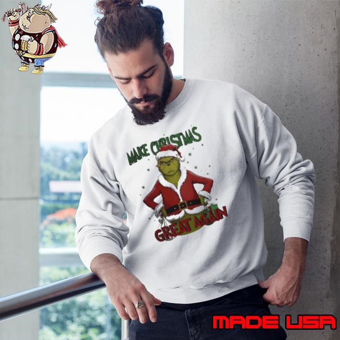 Make Christmas Great again Santa Grinch Trump old 2024 Sweatshirt