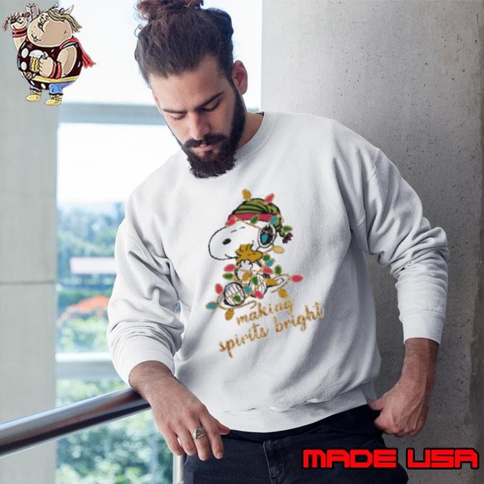 Making Spirits Bright Snoopy Holiday Lights Sweatshirt