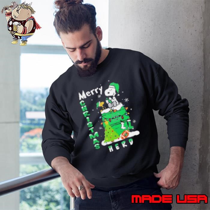 Marshall Thundering Herd Snoopy And Woodstock Merry Christmas Sweatshirt