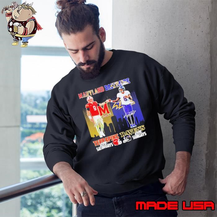 Maryland Terrapins on Saturdays x Baltimore Ravens on Sundays skyline Sweatshirt