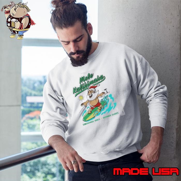 Mele Kalikimaka Christmas vibes summer slides Sweatshirt