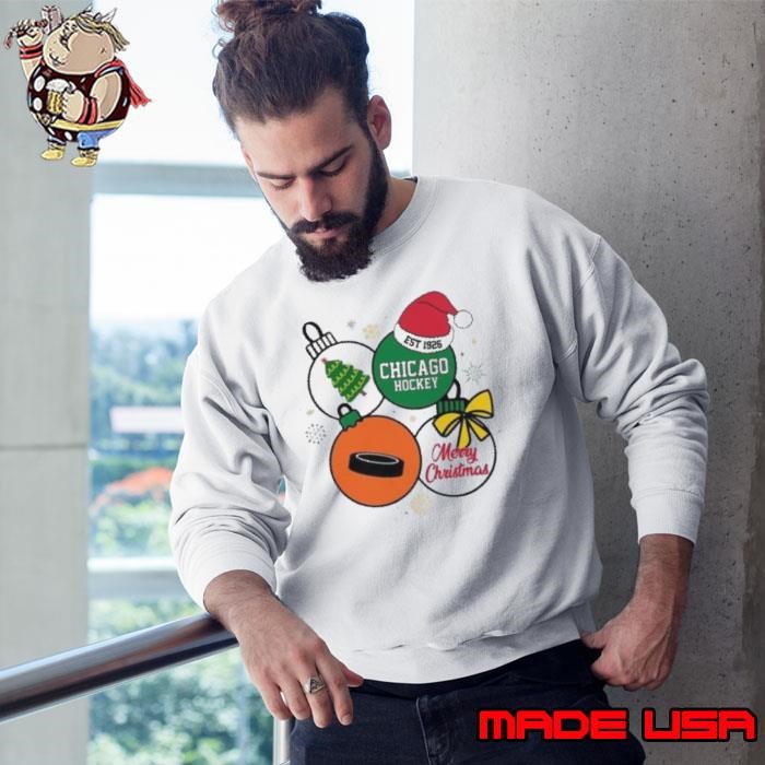 Merry Christmas Chicago Hockey Est 1926 Sweatshirt