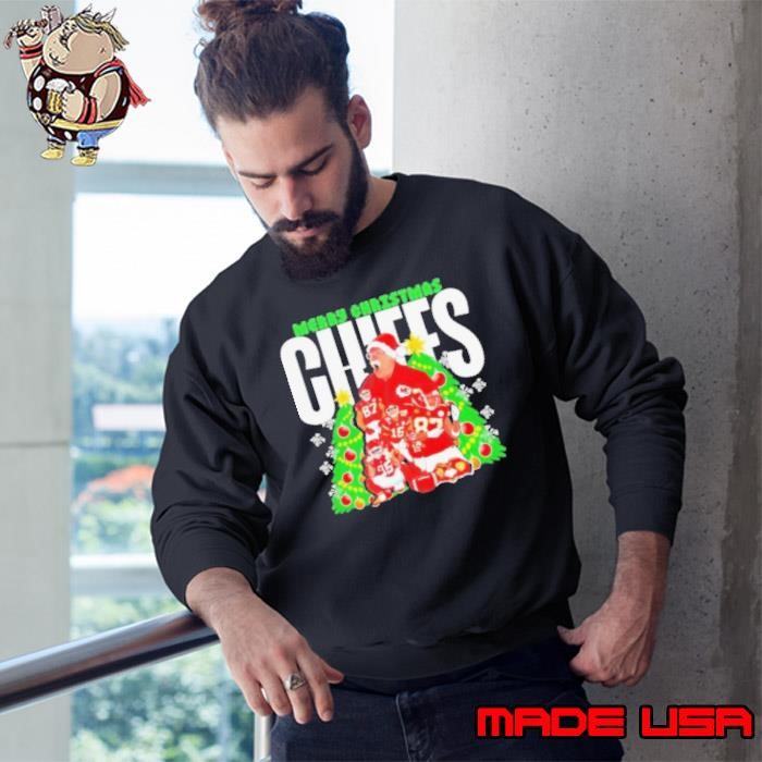 Merry Christmas Kansas City Chiefs Christmas tree coach and players Sweatshirt