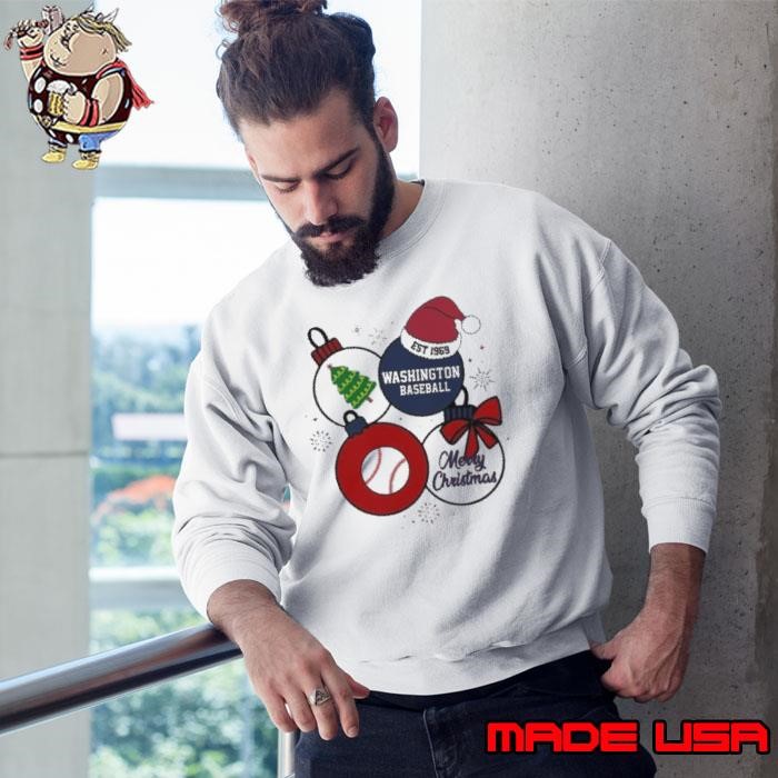 Merry Christmas Washington Baseball Est 1969 Sweatshirt