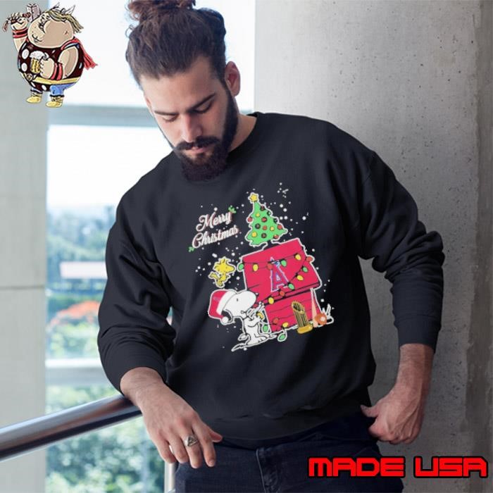 Merry Christmas With Snoopy Baby Los Angeles Angels Sweatshirt
