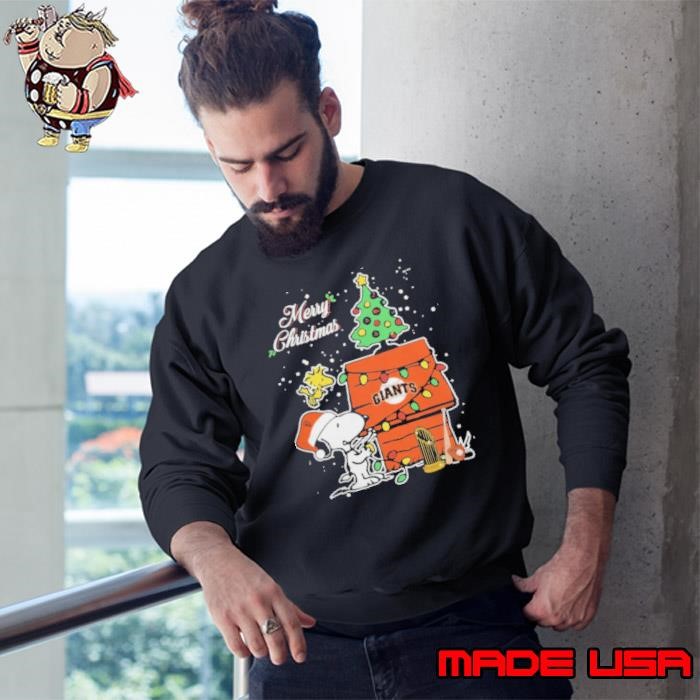 Merry Christmas With Snoopy Baby San Francisco Giants Sweatshirt
