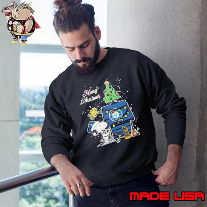 Merry Christmas With Snoopy Baby Seattle Mariners Sweatshirt