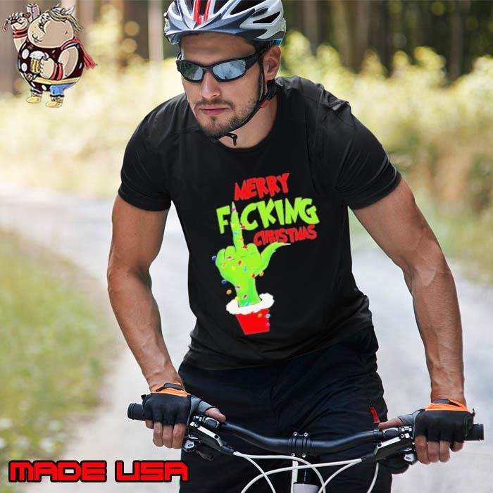 Merry Fucking Christmas Hand Grinch Light Unisex