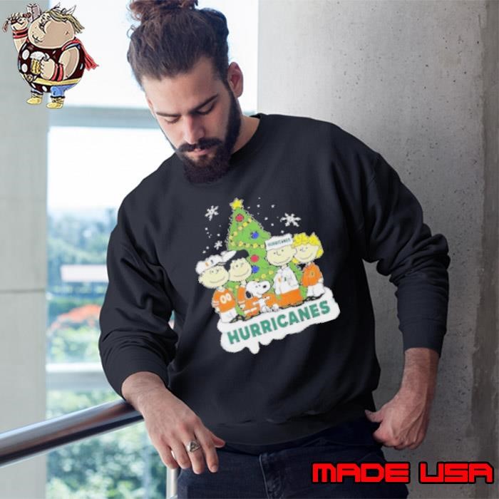 Miami Hurricanes x Snoopy And Friends Christmas 2024 Sweatshirt
