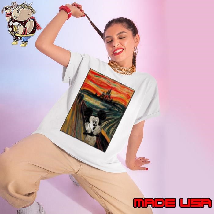 Mickey Mouse Scream Parody Poster Ladies tee