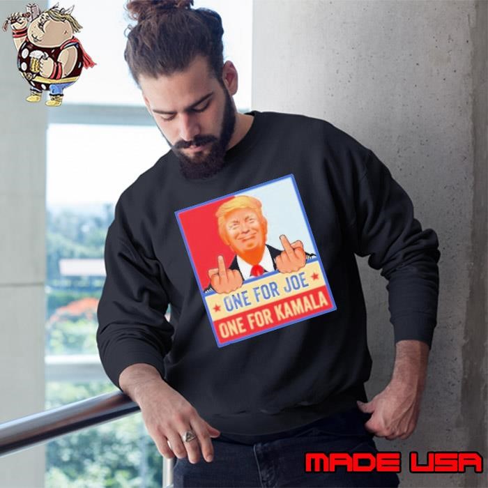Middle Finger Fuck Biden Fuck Kamala Harris Pro Trump President Print On Back Sweatshirt