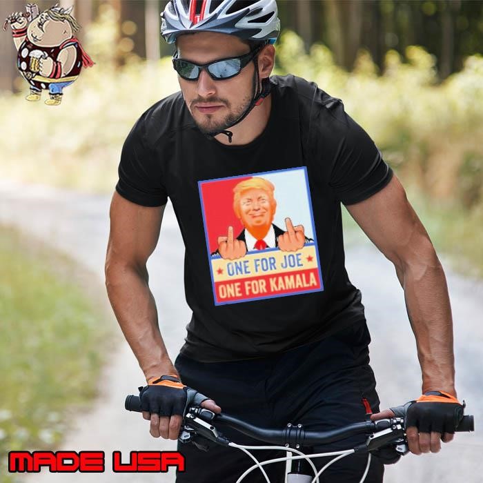 Middle Finger Fuck Biden Fuck Kamala Harris Pro Trump President Print On Back Unisex